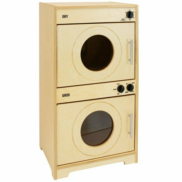 Whitney Brothers WB6450N 19'' x 15'' x 35'' Contemporary Children's Natural Wood Play Washer and Dryer 9466450N